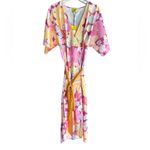 Unique Vintage X Smiley Collaboration Floral Kimono Wrap Dress Photo 3