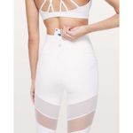 Lululemon  Leggings Womens 4 White‎ Forget The Sweat Tight 25" Mesh Photo 2