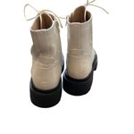 ShuShop Ursula Combat Boots women’s 8.5‎ Bone Patent NWOT White Photo 4
