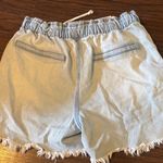 Celebrity Pink Light Blue Frayed Jean Shorts Photo 1