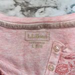 L.L.Bean | Long Sleeve Sweater Paisley 1/4 Button Down | Pink | Women | L Photo 3
