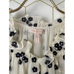 Rebecca Taylor  White Alessandra Floral Embroidered Silk Blouse - Size - Small Photo 6