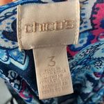 Chico's Paisley Floral 3/4 Sleeve Blouse Womens XL Spring Preppy Bright Photo 11