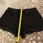 ZARA High Waist Ripped Shorts, Black size 8 Photo 7