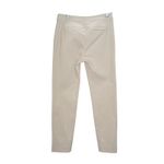 Trina Turk  Women's White Textured Cotton Blend Slim Ankle Pants Size 0 Photo 3