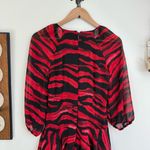 Karl Lagerfeld Tiger Stripe Tiered Chiffon Maxi Dress Photo 11