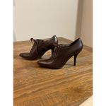 Nine West  Heels Witchy 7.5 Lace Up Stiletto High Heel Ankle Booties Brown Shoes Photo 2