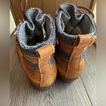 UGG  Waterproof Leather Duck‎ Boots Herringbone Wool Collar Brown Lace Up size 8 Photo 2