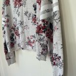 Iris Los Angeles California Floral Sweatshirt Crop Raw Hem 100% Cotton ~ Size XL Photo 8