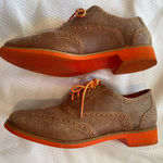 Cole Haan  Alisa Sequoia Oxford Wingtip Shoes, Brown and Orange, Size 7 Photo 2