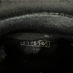 Sol Sana  Shimmer Sock Booties Black Silver Metallic 36/5.5 Glam Block Heel Chic Photo 14