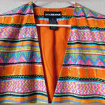 Diane Gilman multi-color lightweight 100% silk jacket, size 14 Photo 2