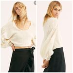 Free People Free PeopleWomen's White Cream Tea Sweater Photo 1