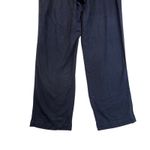 Ci Sono  Navy Wide Leg Smocked Waist Drawstring Linen Pants Classic Boho Chic L Photo 6