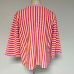 Avara Striped Knit Sweater Pink Size M Photo 3