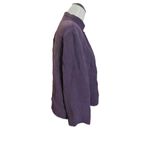 Eileen Fisher  Blazer jacket Purple Deep Plum Textured Silk open front size M Photo 1