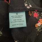 Good Luck Gem  Black Floral Long Sleeve Ruffle Short Dress, Size Small Photo 5