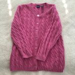 Gap Vintage Cable Knit Cardigan Sweater Pink - Sz S Photo 2