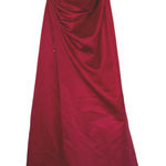 David's Bridal Vtg ‎ Strapless Formal Dress Gown Red Floral Beaded Elegant Party Photo 0