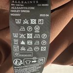 ALLSAINTS Hadley Satin Midi Slip Chocolate Dress Size US 10 Brown Photo 6