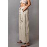 POL NWT‎  Distressed Drawstring Slit Wide leg Pants Photo 1