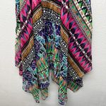 Rabbit Vintage Handkerchief Dress Womens 6 Empire Smocked Waist Artsy Festival Purple Photo 5