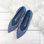 Rothy's Rothy’s The Point Bright Blue Birdseye Space Dye Orange Sole Flat Size 6 Retired Photo 3