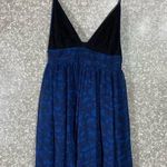 Sparkle & Fade Urban Outfitters Blue Chiffon Dress - Size Medium - Black Lace Photo 0