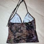 Romwe  Goth Leaf Print Camouflage Halter Top Photo 1