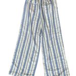 Anthropologie ETT:TWA  Size 0 P Blue White Coastal Striped Cotton Wide Leg Pants Photo 2