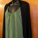 Delirious Black & Green Long Sleeve Dress with Attached Over Sweater Photo 7