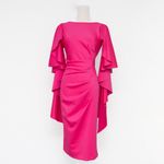 Black Halo  Eve – Iconic Pink Ruffle-Sleeve Sheath Dress Photo 1