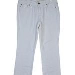 DKNY Womens 8 White Straight Leg Cropped Ankle Jeans Photo 0