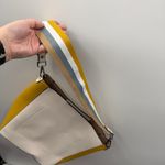 BROMEN Yellow Cream‎ Colorblock Shoulder Bag Women’s Structured Tote Purse Photo 5