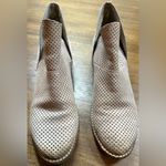 Eileen Fisher Size 6.5 'Leaf' Perforated Leather Tan Slip-On Boot Photo 2