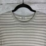 Madewell  Maureen Microrib Knit Tee Shirt Striped Monument Size Large Photo 3