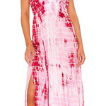 Tiare Hawaii NWT  Dahlia Maxi Dress in Pink & Maroon Leo Photo 0