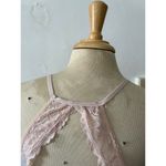 Anthropologie floreat vneck pink lace racerback adjustable strappy bralette L Photo 3