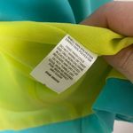 Willi Smith  SZ M Blazer. Gorgeous Aqua Blazer with Lime Green Photo 4