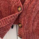 Urban Outfitters  Cropped Chenille Cardigan | Rust / Brick Red | Size XS Photo 1