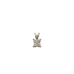 Sparkling Diamond Charm Pendant Necklace 14k White Gold Diamond Silver Photo 4