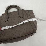 Diane Von Furstenberg NWT  Embossed Ostrich Mushroom Satchel Stella mini‎ Bag Photo 4