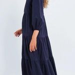 NWT Tuckernuck POMANDER PLACE Mabel in Navy Blue Cotton Maxi Dress M Size M Photo 4