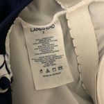 Lands' End  Tankini Top Underwire Removable Pads Tummy Control Floral Navy White 2 Photo 2