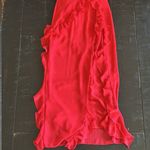 House Of CB Tailored Red Cherry Maxi Ruffled Dress Photo 4