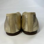 J.Crew Womens Metallic Gold Leather Ballet Flats Bow Round Toe Slip On Shoes 8.5 Photo 9