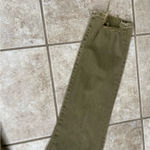 frame denim Le High Straight Women’s 24 Jeans Green Pine Raw Hem Staggered Photo 12