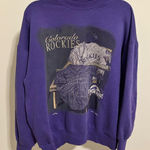 Vintage Colorado Rockies Crewneck Purple Size XL Photo 0