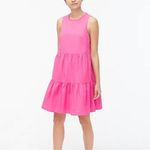 J.Crew Pink Sleeveless Tiered Cotton Poplin Dress Size 4 Small Ruffle Preppy Photo 1