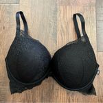 PINK - Victoria's Secret PINK VICTORIA’S SECRET Date Super Push black lace bra, size 34DD Photo 1